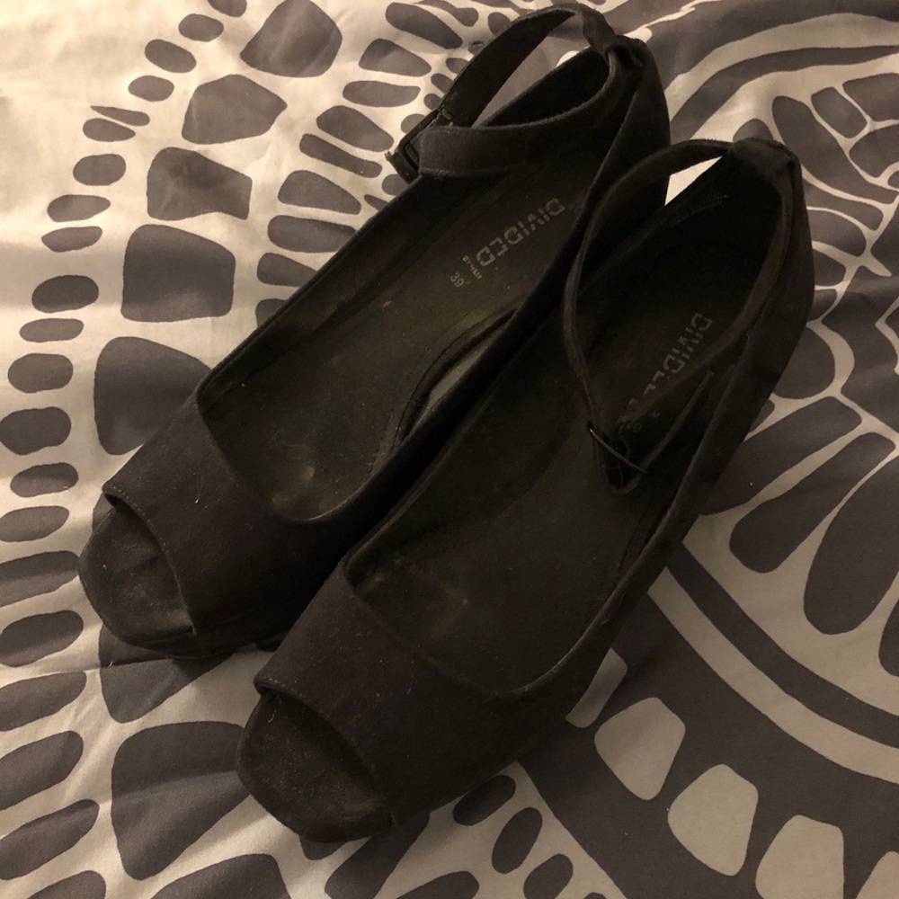 Boxy Faux Suede Platform Shoes